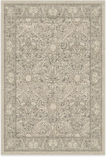 RUGGABLE x Morris & Co Washable Area Rug – Montreal Natural Stone 6x9, Stain-Resistant, Non-Slip – Medium Machine Washable Rugs for Living Room, Bedroom, Hallway, Entryway & Office–with Cushioned Pad