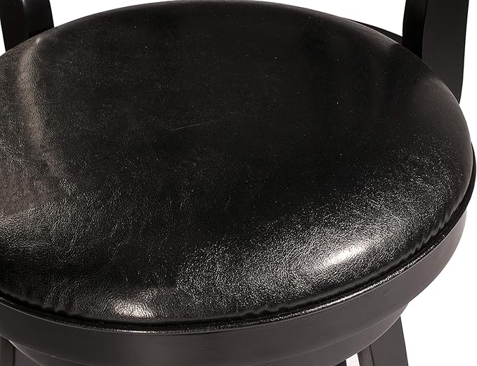 Hillsdale Fairfox 24.5" Wood Swivel Counter Height Stool, Black