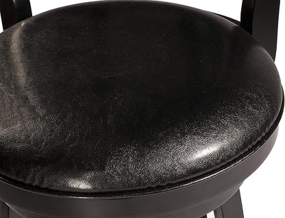 Hillsdale Fairfox 24.5" Wood Swivel Counter Height Stool, Black