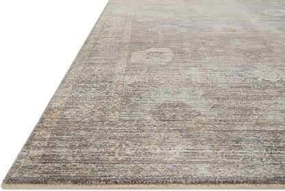 Loloi Magnolia Home by Joanna Gaines Millie Collection MIE-05 Stone/Natural 9'-6" x 13'-1", .25" Pile Height, Area Rug
