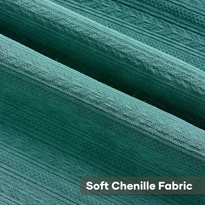 FUTEI Teal Decorative Throw Pillow Covers 16x16 Inch Set of 2,Soft Cozy Wheat Ear Striped Patterns Cushion Cases,Modern Home Decor for Couch Bed Living Room