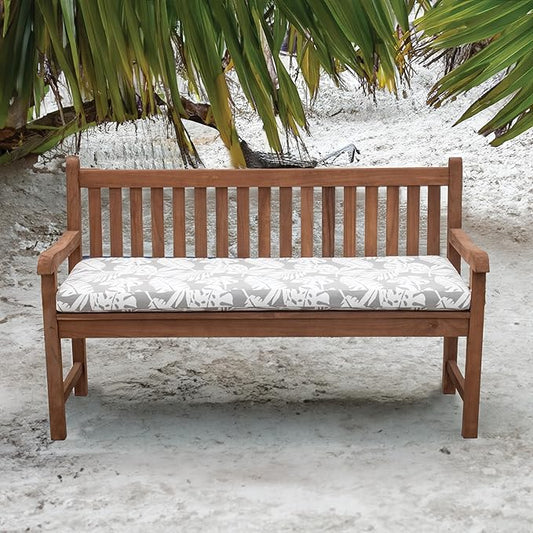 Tommy Bahama Bench Cushion, 50" X 19" X 2.5", Tropical Chrome