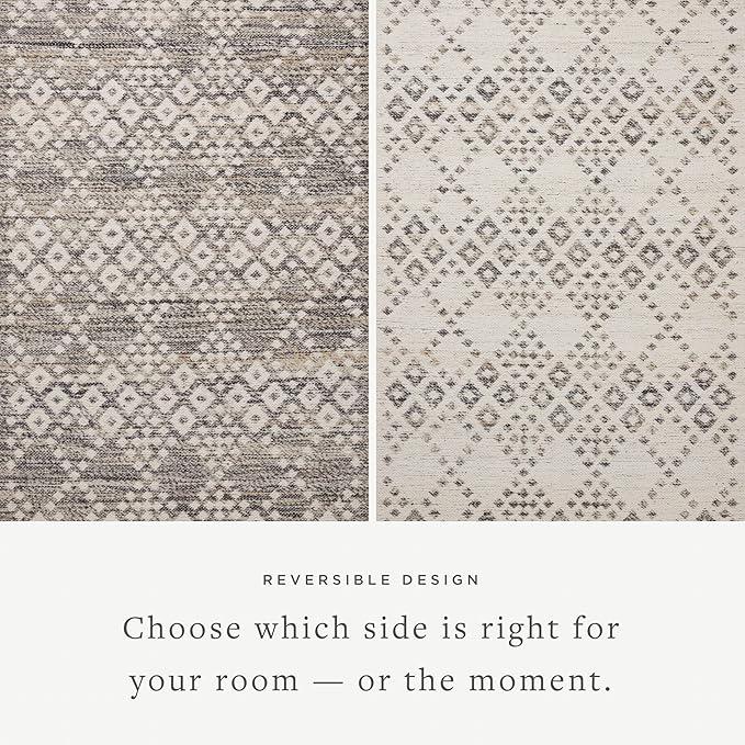 Loloi Angela Rose Rivers Collection RIV-01 Denim/Ivory 9'-3" x 13' Reversible Area Rug