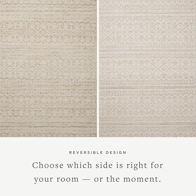 Loloi Angela Rose Rivers Collection RIV-03 Sand/Ivory 2'-6" x 7'-6" Reversible Runner Rug