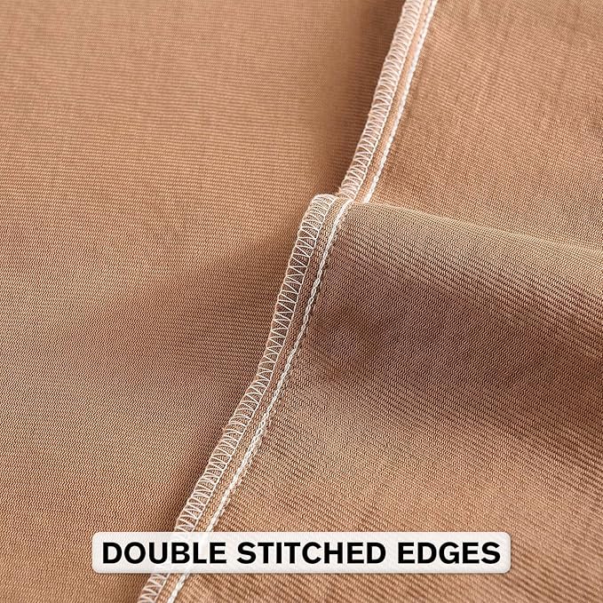 FUTEI Tobacco Chenille Throw Pillow Covers 24x24 Inch Set of 2,Soft Striped & Diamond Textured European Cushion Cases,Modern Home Decor for Couch Living Room