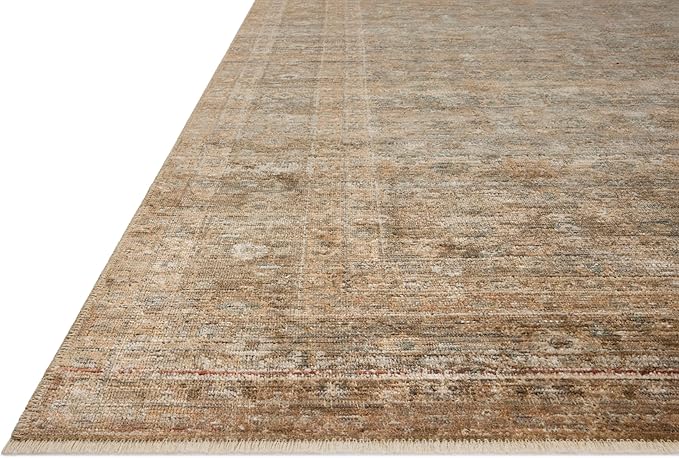 Loloi Amber Lewis Molly Collection MOL-06 Gold/Blue 9'-6" x 13'-6" Low Pile Area Rug