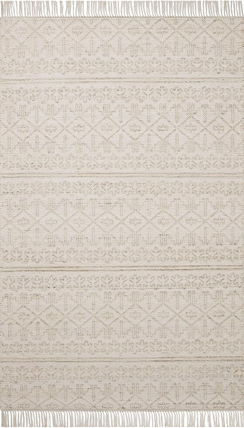Loloi Angela Rose Rivers Collection RIV-03 Sand/Ivory 7'-9" x 9'-9" Reversible Area Rug