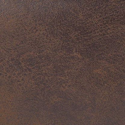 SIMPLIHOME Owen 34 inch Wide Mid Century Modern Rectangle Coffee Table Storage Ottoman in Distressed Chestnut Brown Vegan Faux Leather, Assembled, For the Living Room, Entryway and Family Room