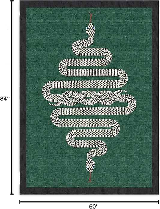 RUGGABLE x Jonathan Adler Machine Washable Modern Area Rug – Venom Emerald 5x7, Stain-Resistant, Non-Slip – Medium Rugs for Living Room, Bedroom, Hallway, Entryway & Office–with Cushioned Pad