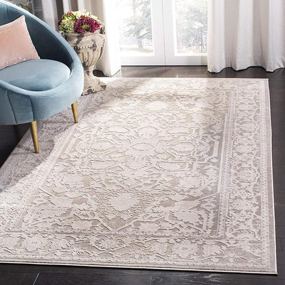 SAFAVIEH Area Rug 6x9 - Reflection Collection - Beige & Cream, Non-Shedding & Easy Cleaning, Ideal for Living Room, Bedroom, Dining Space (RFT665A)
