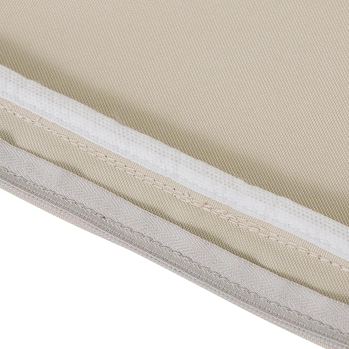 Classic Accessories Montlake Water-Resistant 23 x 25 x 5 Inch Rectangle Outdoor Seat Cushion, Patio Furniture Chair Cushion, Antique Beige, Patio Furniture Cushion Covers