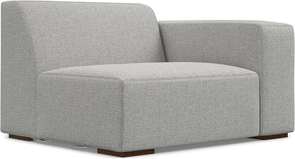 SIMPLIHOME Rex 2-Seater Modular Sofa in 100% Recycled Polyester Tightly Woven Performance Fabric, Pale Grey, 88-inches Wide, Handcrafted Modern-Style Loveseat Sofa for Living Room