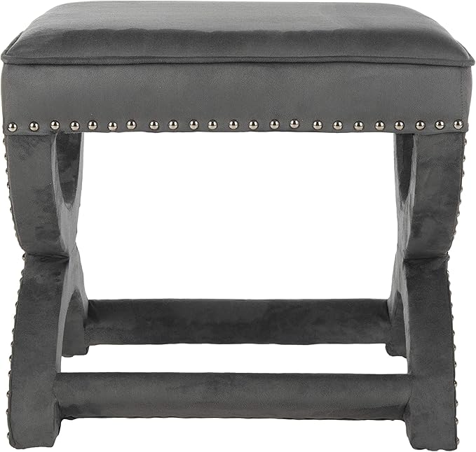 Safavieh MCR4645 Mystic Upholstered Ottoman Color: Cream