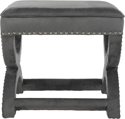 Safavieh MCR4645 Mystic Upholstered Ottoman Color: Cream
