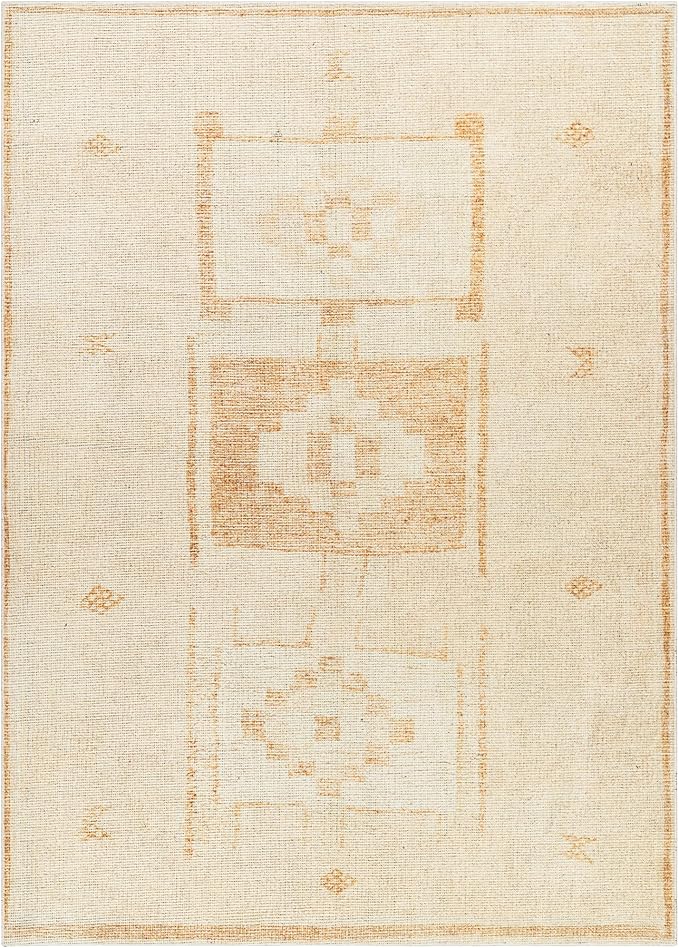 Livabliss x Becki Owens Solana Medallion Area Rug , 5'3" x 7', Peach