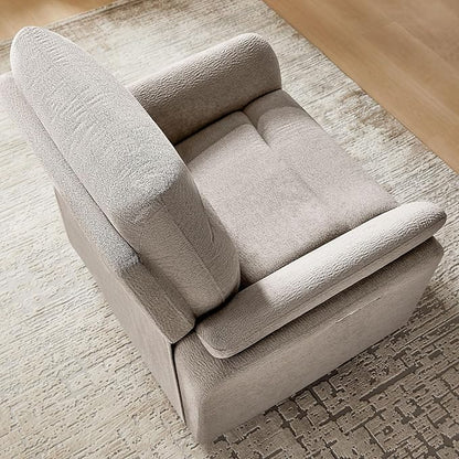 VANOMi Power Recliner Chair Swivel Glider, Electric Rocking Recliner Chairs with USB and Type-C Ports, Nursery Chair Recliner for Living Room, Bedroom, Apartment（Camel）