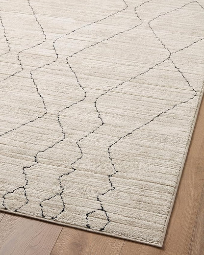 Loloi Darby Collection DAR-03 Sand/Charcoal 2'-7" x 4' Accent Rug