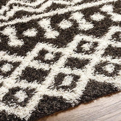 Livabliss Hapsburg Moroccan Shag Area Rug,5'3" x 7'3", Dark Brown
