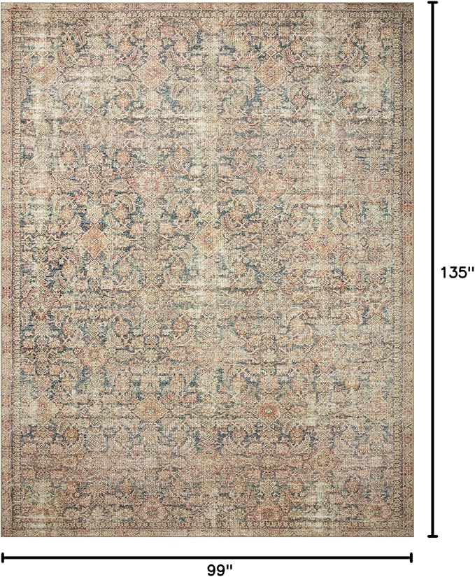 Loloi Angela Rose Aubrey Collection AUB-01 Navy/Multi 8'-3" x 11'-3", .19" Pile Height, Area Rug