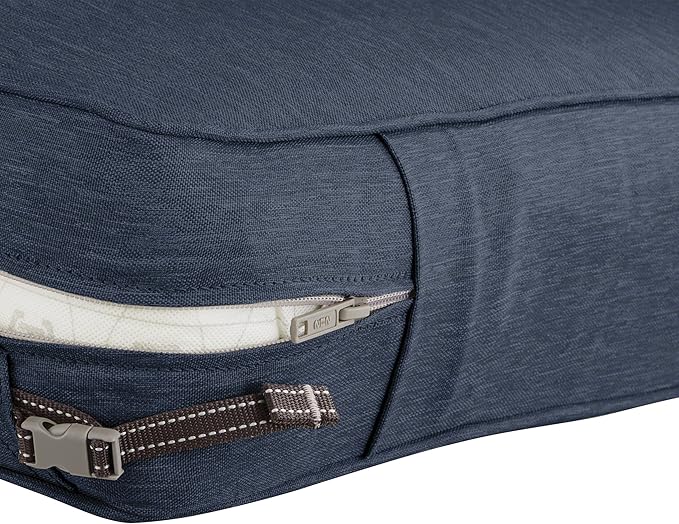 Classic Accessories Montlake FadeSafe Water-Resistant 23 x 23 x 5 Inch Outdoor Seat Cushion, Outdoor Chair Cushion, Heather Indigo Blue, Outdoor Chair Cushions, Patio Chair Cushions, Patio Cushions