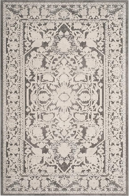 SAFAVIEH Area Rug 3x5 - Reflection Collection - Dark Grey & Cream, Non-Shedding & Easy Cleaning, Ideal for Entryway, Living Room, Bedroom (RFT665B)
