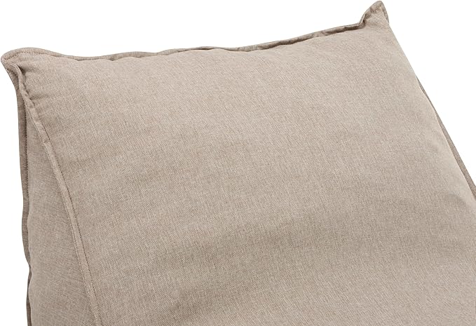Christopher Knight Home Venny 48" L Outdoor Bean Bag Chair, Fabric Bean Bag Chair for Adults and Kids, Indoor/Outdoor Sun Lounger, Patio Lounge Chair, Comfy Outdoor Reading Chair, Dark Beige