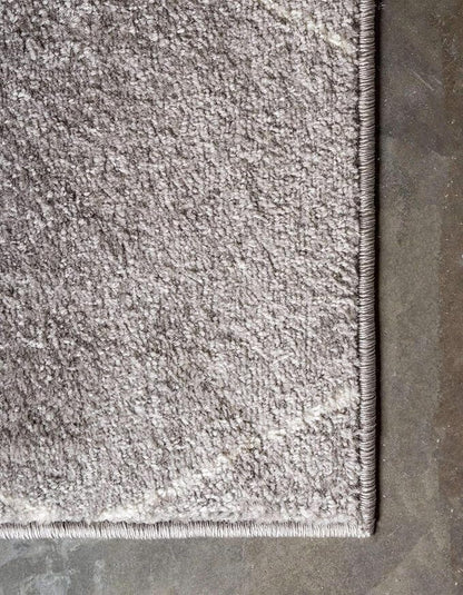 Unique Loom Trellis Frieze Collection Area Rug - Geometric (6' Square, Light Gray/ Ivory)