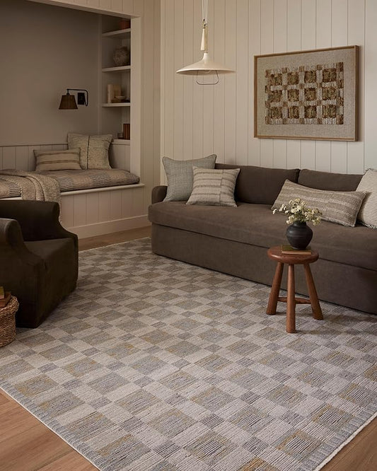 Loloi Amber Lewis Cali Collection CIL-07 Mist/Wheat 3'-6" x 5'-6", .25" Pile Height, Accent Rug