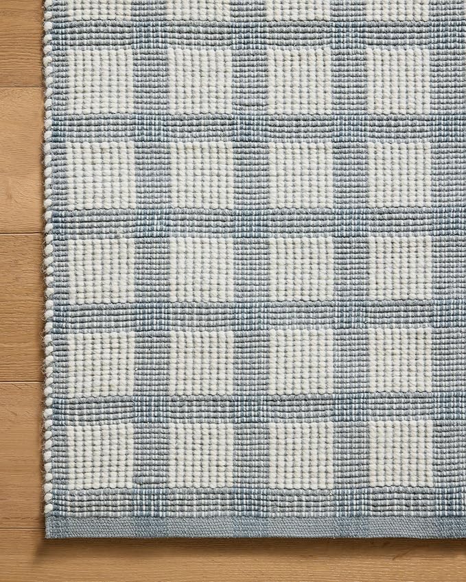 Loloi Magnolia Home by Joanna Gaines Ryder Collection RYD-02 Blue/Ivory 8'-6" x 11'-6" Area Rug