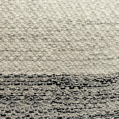 SIMPLIHOME Macie Boho Square Woven Outdoor/ Indoor Pouf in Grey and White Recycled PET Polyester for the Living Room, Bedroom and Kids Room