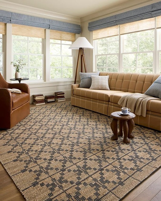 Loloi Chris Loves Julia Judy Collection JUD-05 Natural/Graphite 2'-6" x 7'-6" Runner Rug