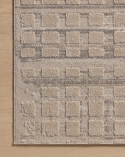Loloi Amber Lewis Monty Collection MOT-06 Pebble/Beige 6'-7" x 9'-3" Area Rug