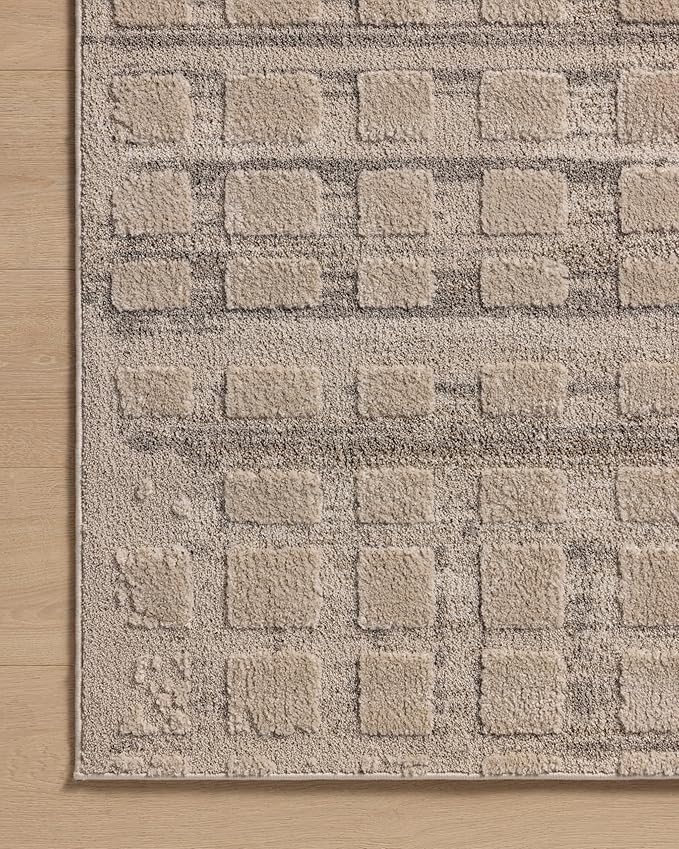 Loloi Amber Lewis Monty Collection MOT-06 Pebble/Beige 7'-10" x 10', .50" Pile Height, Area Rug