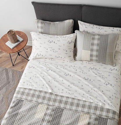 Eddie Bauer - Flannel Sheets King Size, Anti-Pilling & Wrinkle Resistant Cotton, Touchably Soft for All-Season Comfort - Bed Sheets with Matching Pillowcases & Fitted Sheet (Geese Meadow Yellow)