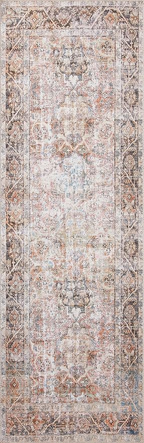 Loloi Adrian Collection ADR-05 Sunset/Charcoal 7'-6" x 9'-6", .19" Thick Area Rug