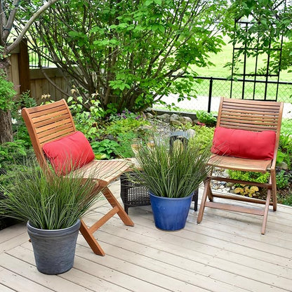 48PCS 17.3" Fake Plants Artificial Wheat Grass Greenery Plastic Plants Fake Grass Artificial Plants for Outdoor Decor Artificial Plant with Greenery Stems for Indoor Home Decoration