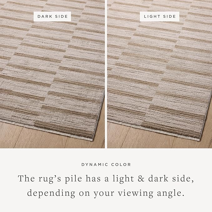 Loloi Amber Lewis Cali Collection CIL-04 Ivory/Tobacco 2'-7" x 10'-0", .25" Pile Height, Runner Rug