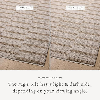 Loloi Amber Lewis Cali Collection CIL-04 Ivory/Tobacco 2'-7" x 10'-0", .25" Pile Height, Runner Rug