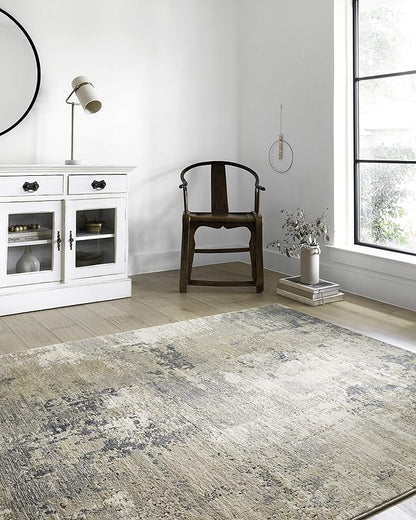 Loloi Teagan Collection TEA-06 Sand/Mist 2'-8" x 13' Runner Rug, Large, Soft Neutral Rug, High-Traffic for Living Room, Bedroom, Home Office, Dining Area