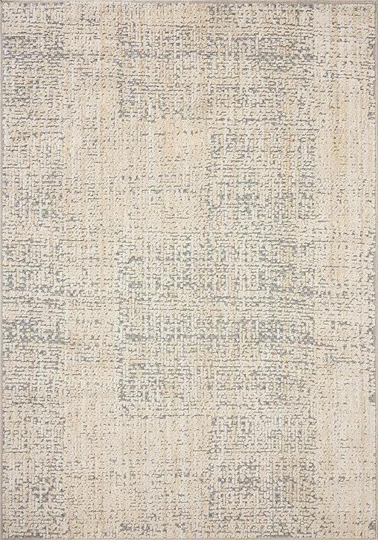 Loloi Amber Lewis Bexley Collection BEX-03 Natural/Slate 7'-10" x 10' Area Rug Neutral, Textured, Living, Bedroom, Dining, Carpet