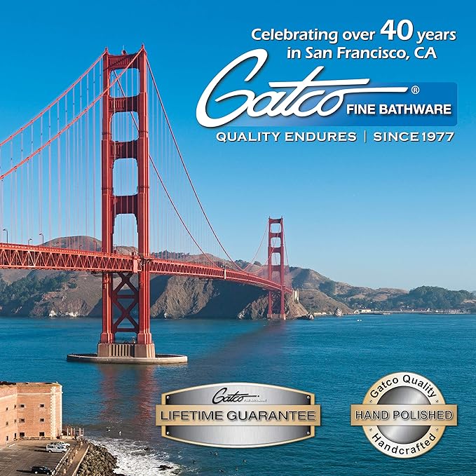 Gatco 1292, Modern Decor Wall Hook, Coat Hat Towel Robe Hook. For Entryway Living, Kitchen, Bathroom, Bedroom. Sturdy Chrome on Premium Brass.