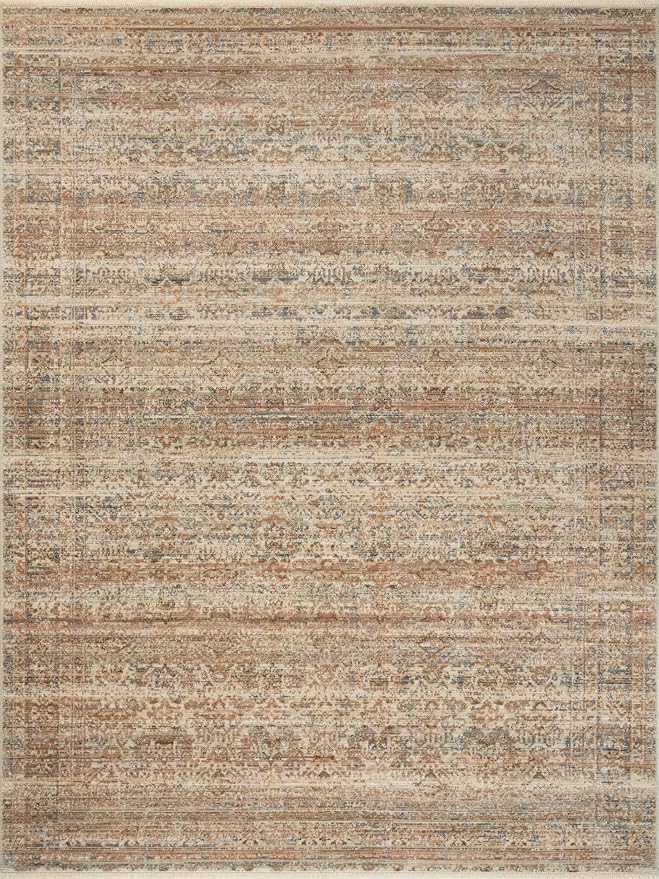 Loloi Amber Lewis Molly Collection MOL-01 Natural/Denim 8'-6" x 12' Low Pile Area Rug