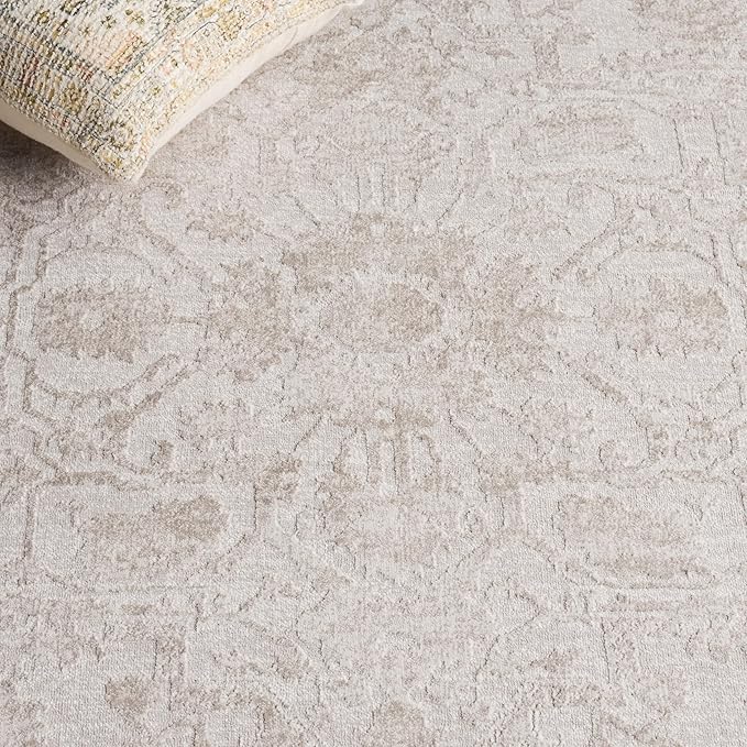 SAFAVIEH Reflection Collection Accent Rug - 2'3" x 4', Cream & Ivory, Non-Shedding & Easy Cleaning, Ideal for Entryway, Living Room, Bedroom (RFT665D)
