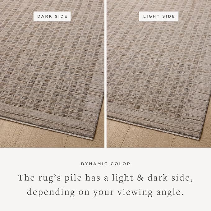 Loloi Amber Lewis Cali Collection CIL-02 Natural/Slate 11'-6" x 15'-7", .25" Pile Height, Area Rug