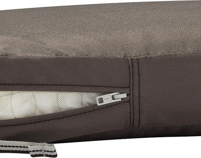 Classic Accessories Ravenna Water-Resistant 48 x 18 x 3 Inch Outdoor Bench/Settee Cushion, Patio Furniture Swing Cushion, Dark Taupe, Patio Loveseat Cushion