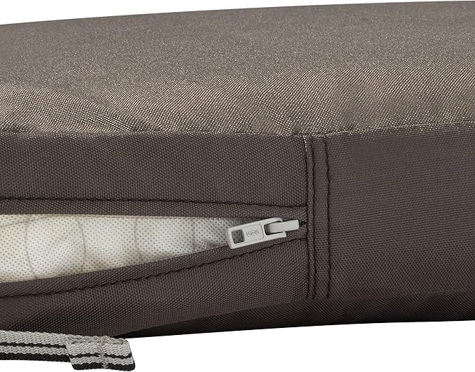 Classic Accessories 62-014-TAUPE-EC Ravenna Bench/Settee Cushion, 1 Count (Pack of 1), Dark Taupe, Patio Loveseat Cushion
