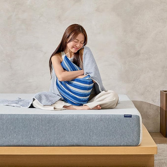 LIFEMENT Basic Queen Graphite Infused Memory Foam Mattress in a Box | Medium Firm Bed, Fiberglass Free, CertiPUR-US & Oeko-TEX Certified Foam, Cooling Pressure Relief Comfort, 6 Inch