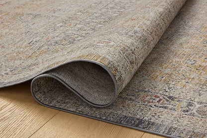 Loloi Chris Loves Julia Ida Collection IDA-02 Stone/Gold 2'-7" x 10'-0", .19" Pile Height, Runner Rug