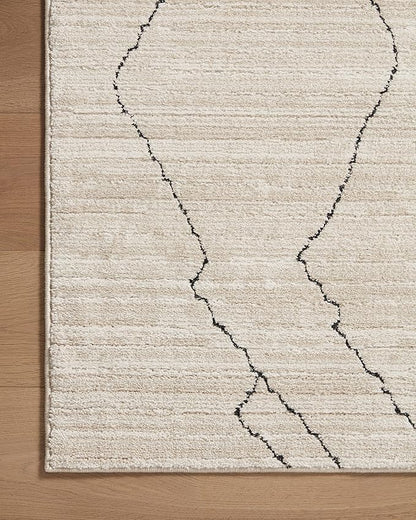 Loloi Darby Collection DAR-03 Sand/Charcoal 2'-7" x 12'-0" Runner Rug