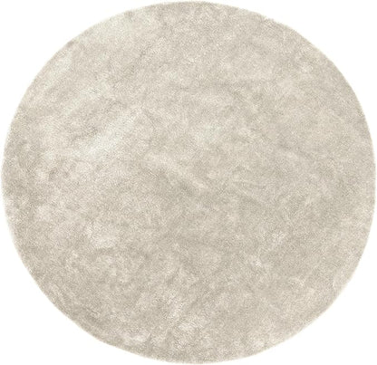 nuLOOM 4' Round Cozy Plush SuperiorWash Area Rug, Machine Washable, Non-Slip, Soft Fluffy Shag Carpet for Living Room Bedroom Kids Room Nursery Home Decor, Loni Cream